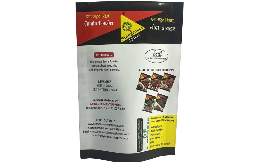 Mangroves Jeera Powder    Pack  100 grams